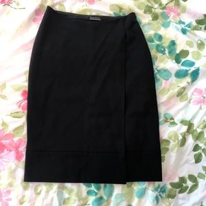 Joseph black wrap pencil skirt